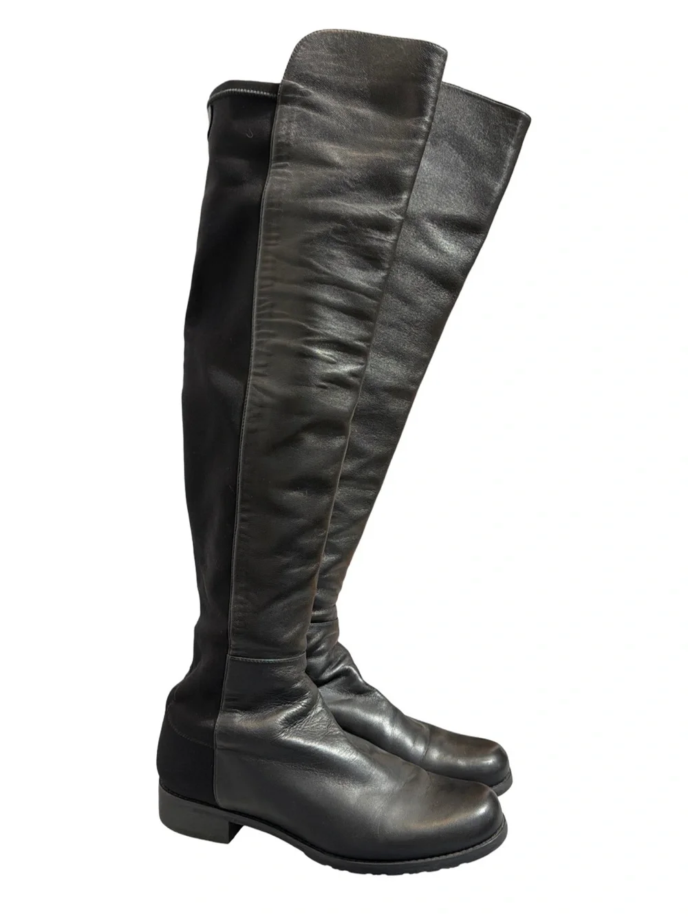 Stuart Weitzman • 50/50 OTK Over The Knee Nappa Leather Boots Black 7.5